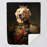 Personalized  Upload Your Dog Photo Royal Dog Lovers Gift Sherpa or Fleece Blanket Printed VQ2439