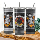 Personalized Sons of Fire Pride Duty Honor Firefighter Gift Skinny Tumbler Printed LAHHN2466