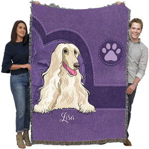 Personalized Dog Mom Dog Dad Dog Lovers Gift Woven Blanket Printed HN2472