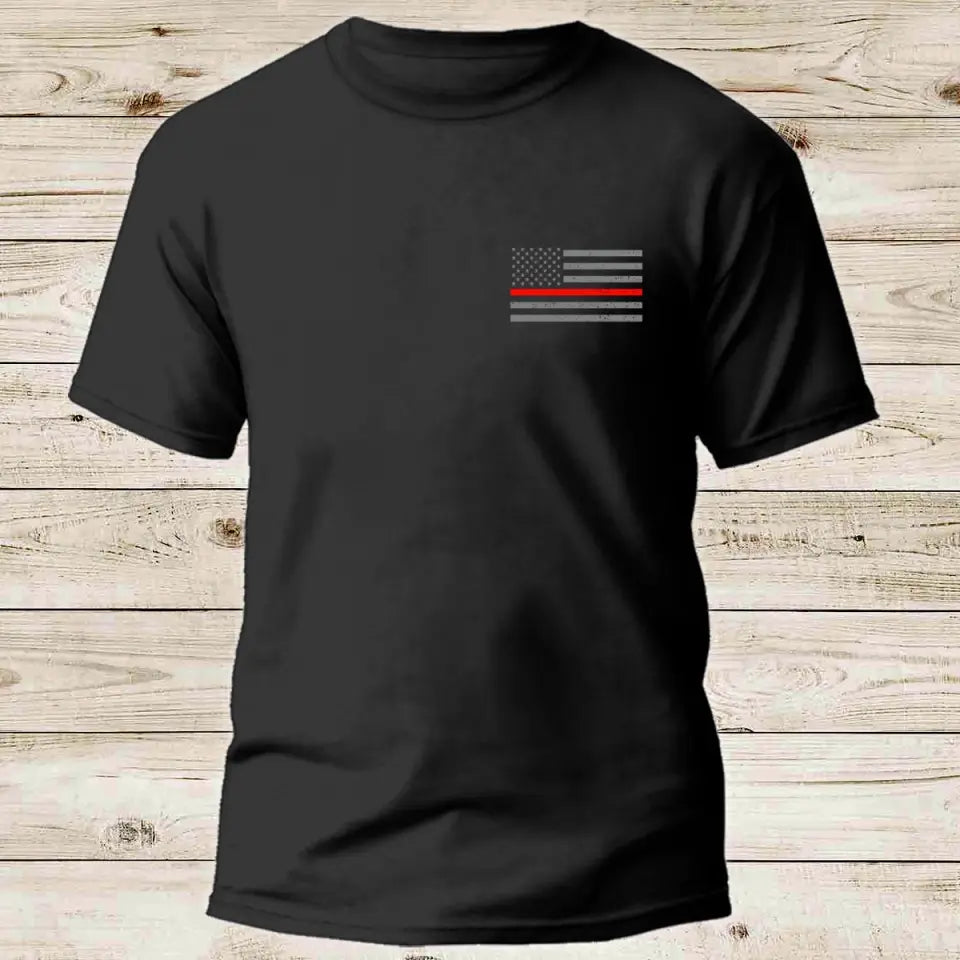 Personalized US Firefighter Custom Name T-shirt VQ24100