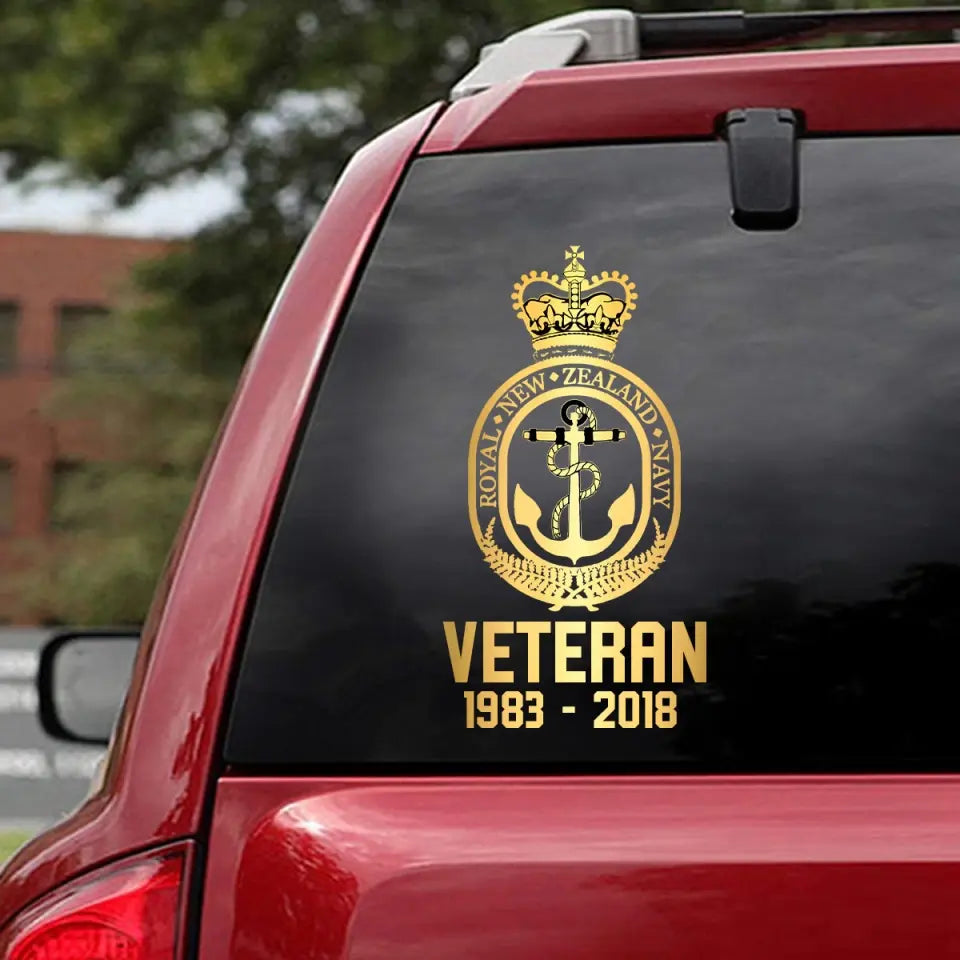 Personalized New Zealand Veteran Custom Served Time Decal Printed QTVQ24114