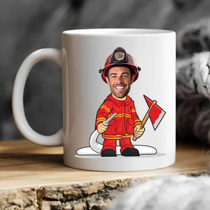 Personalized Upload Your Firefighter Photo I'm A Firefighter Firefyter Firefitter I Spray Water White Mug Printed QTVQ24118