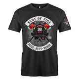 Personalized US Firefighter Son Of Fire Pride Duty Honor Graphic TShirt Printed QTLVA24131