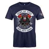 Personalized US Firefighter Son Of Fire Pride Duty Honor Graphic TShirt Printed QTLVA24131