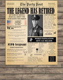 Personalized Upload Your Police Photo Work Anniversary Gift, Retirement Gift for Men or Women Poster Printed KVH24142