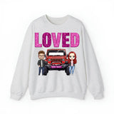 Personalized Couple Jeep Loved Valentine's Day Gift Sweatshirt or Hoodie Printed HN24165