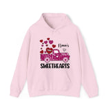 Personalized Nana's Sweethearts Hearts Pink Car Kid Name Valentine's Day Gift Sweatshirt or Hoodie 2D Printed QTHN24167