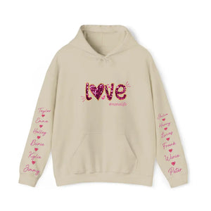 Personalized Love Nanalife & Kid Names Valentine's Day Gift Sweatshirt or Hoodie Printed QTVQ24173