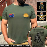 Personalized Australian Veteran As I Walk Through The Valley Of The Shadow Of Death I Fear No Evil For I Am The Baddest One In The Valley T-shirt Printed VQ24175