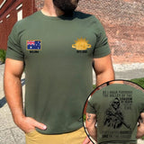 Personalized Australian Veteran As I Walk Through The Valley Of The Shadow Of Death I Fear No Evil For I Am The Baddest One In The Valley T-shirt Printed VQ24175