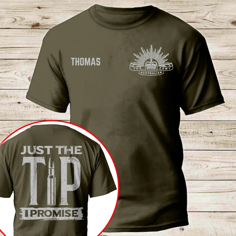 Personalized Just The Tip I Promise Australian Veteran T-shirt Printed QTLVA24208