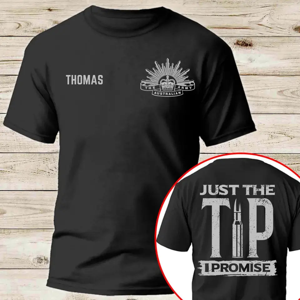 Personalized Just The Tip I Promise Australian Veteran T-shirt Printed QTLVA24208