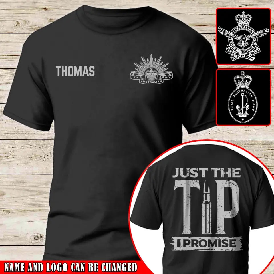 Personalized Just The Tip I Promise Australian Veteran T-shirt Printed QTLVA24208