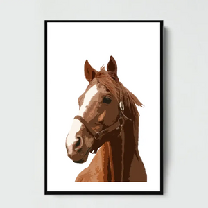 Personalized Upload Your Horse Photo Horse Lovers Gift Poster Printed HN24216