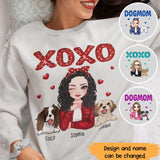 Personalized XOXO Dog Mom Dog Lovers Gift Valentine's Day Gift Sweatshirt Printed HN24227