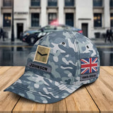 Personalized British Veteran Rank Camo Custom Name & Time Cap 3D Printed KVH24225