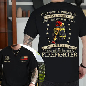 Personalized US Firefighter Custom Name & Served Time T-shirt Printed QTHN24242