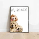 Personalized Upload Your Dog Photo Cartoon Image Dog Lovers Gift Poster Printed VQ24228