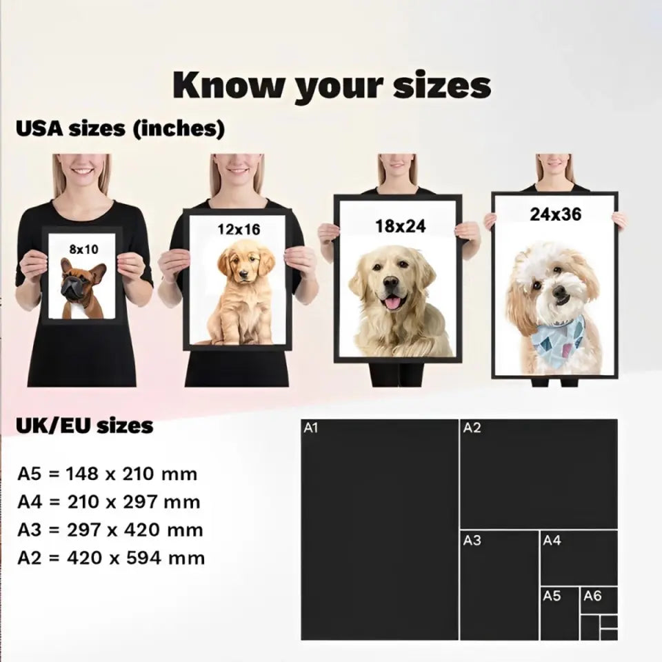 Personalized Upload Your Dog Photo Cartoon Image Dog Lovers Gift Poster Printed VQ24228