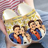 Personalized Upload Your Photo Couple Gift Valentine's Day Gift Clogs Slipper Shoes Printed LVA24236