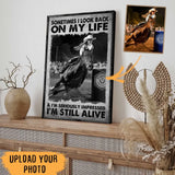 Personalized Upload Your Photo Horse Riding Sometimes I Look Back On My Life & I'm Seriously Impressed I'm Still Alive Poster Printed HN24248