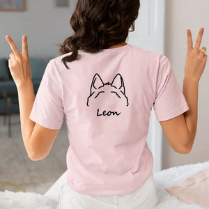 Personalized Dog Mom Dog Ears Line Drawing  T-shirt Printed HN24268