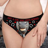 Personalized Valentine Gifts For Horse Lady Horse Girl Funny Low Waist Underwear KVH24282