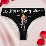 Personalized My Missing Piece Firefighter Couple Men Underwear or Women's Low Waist Underwear Printed HN24284