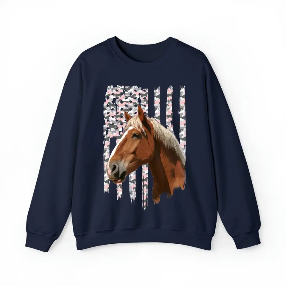 Personalized Upload Your Horse Photo Horse Lovers Gift Sweatshirt & Legging Printed QTHN24291