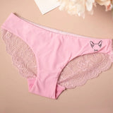 Personalized Cat Name Cat Ear Lines Cat Lovers Gift Panties Lace Underwear Bridal Printed VQ24292