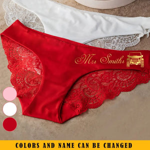 Personalized Jeep Girl Custom Name Panties Lace Underwear Bridal Printed KVH24293