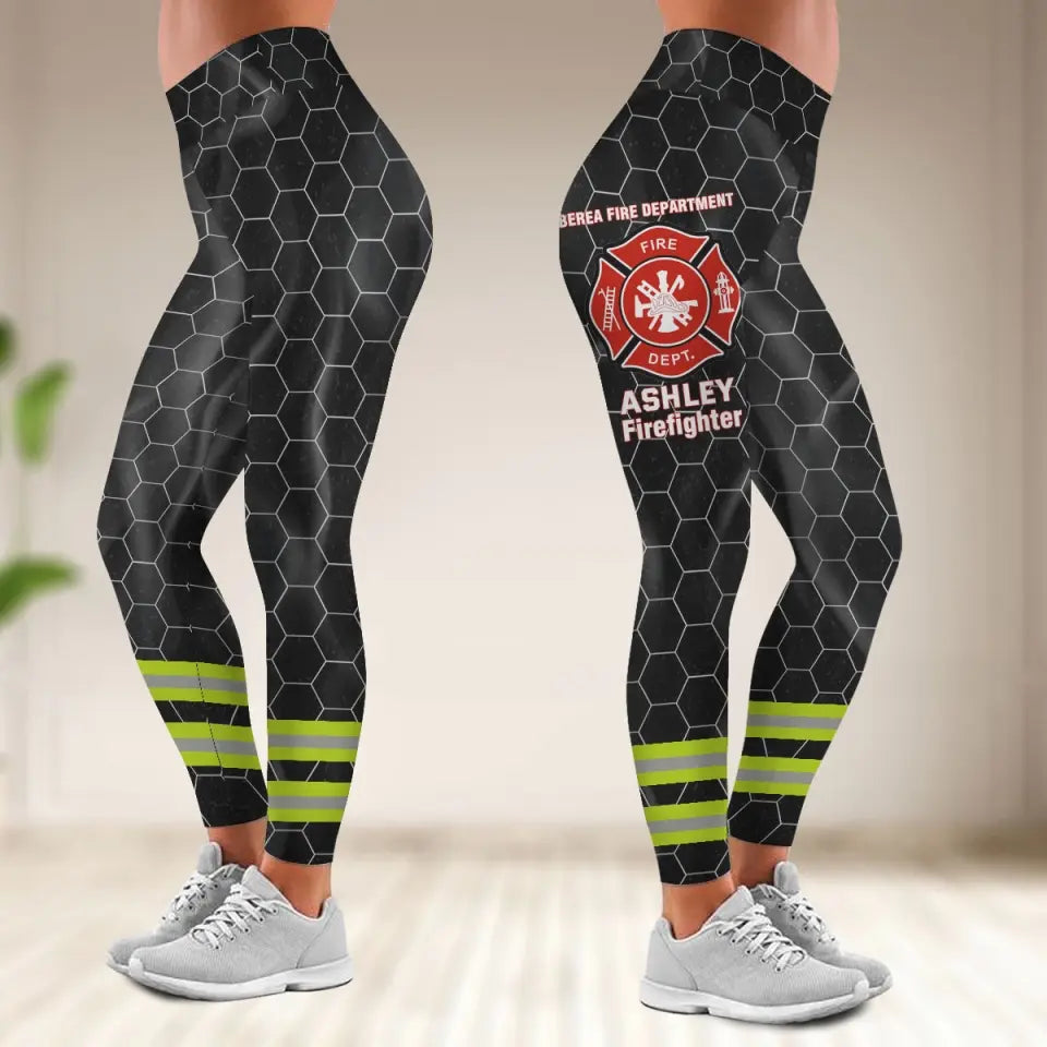 Personalized Firefighter Department & Name Legging Printed QTVQ24321