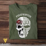 Personalized Firefighter The Hardest Part of My Job Is Being Nice To People Who Think They Know How To Do My Job Skull Firefighter T-shirt Printed QTHN24322