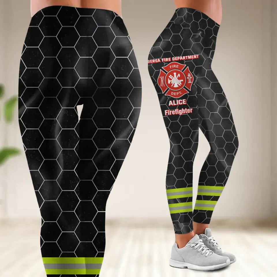 Personalized Firefighter Department & Name Legging Printed QTVQ24321