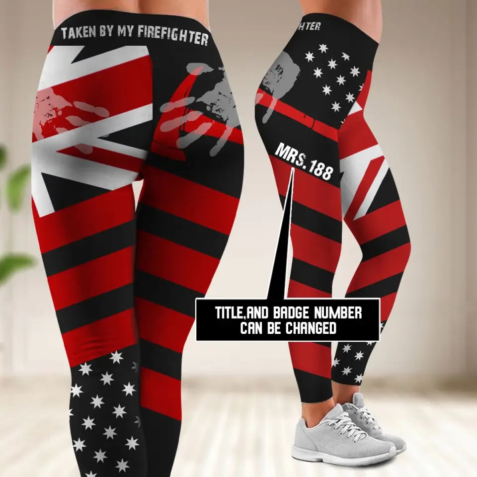 Personalized Australia Fire Wife Take By My Firefighter Legging QTVQ24337