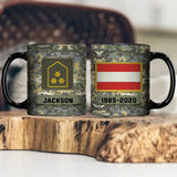 Personalized Austrian Veteran Rank Camo Custom Name & Served Time Black Mug Printed KVH24350