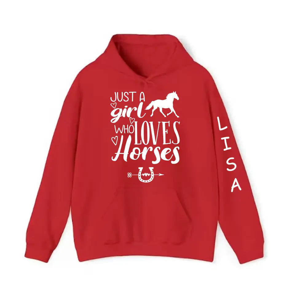 Personalized Just A Girl Who Loves Horses Life Is Better with Horses Hoodie 2D Printed HN24352