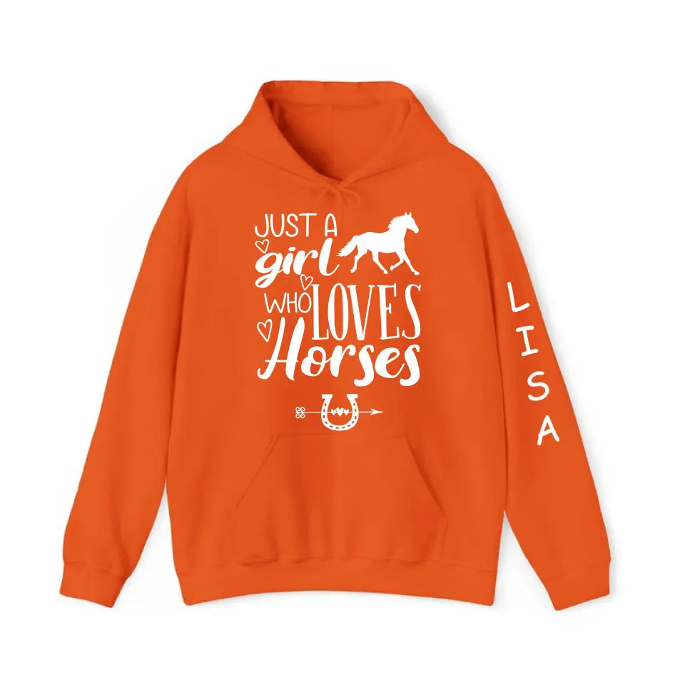 Personalized Just A Girl Who Loves Horses Life Is Better with Horses Hoodie 2D Printed HN24352