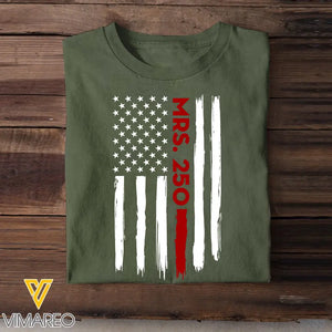 Personalized US Firefighter ID Love Gift for Her for Him T-shirt Printed QTHN24376