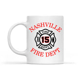 Personalized Firefighter Department White Mug Printed QTVQ24390