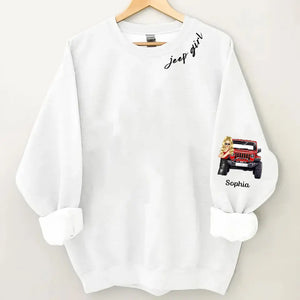 Personalized Jeep Girl Sweatshirt Printed 24373KVH