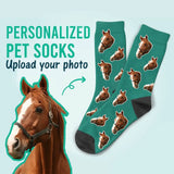 Personalized Upload Your Horse Photo Horse Lovers Gift 3D Socks Printed HN24432