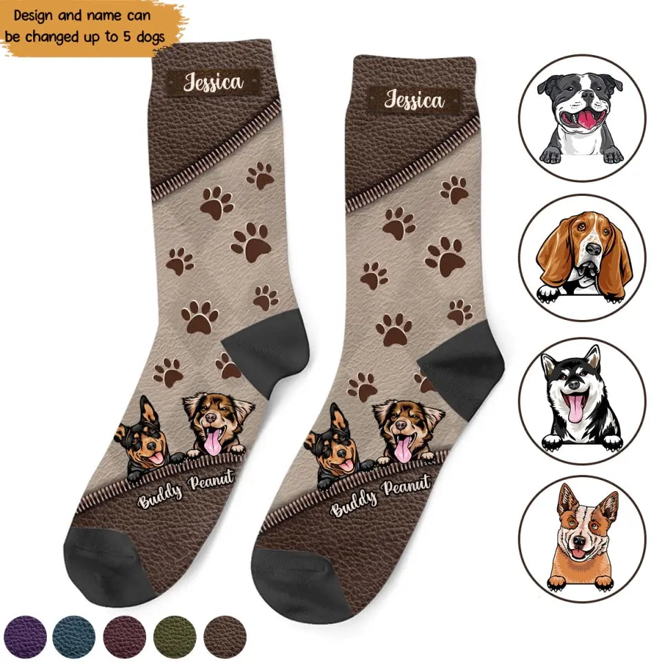 Personalized Dog Paw Dog Lovers Gift 3D Socks Printed VQ24452