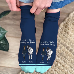 Personalized Just A Girl Who Loves Horses 3D Socks Printed VQ24460