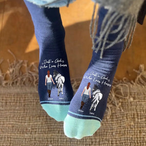 Personalized Just A Girl Who Loves Horses 3D Socks Printed VQ24460