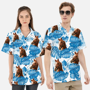 Personalized Upload Your Horse Photo Horse Lovers Gift Hawaii Shirt Printed HN24464