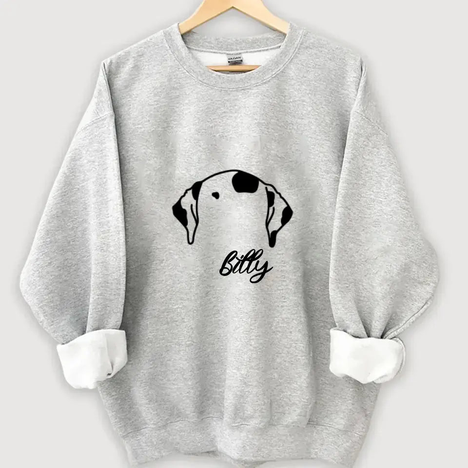 Personalized Dog Ears Line Dog Names Dog Lovers Gift Sweatshirt Printed HN24487