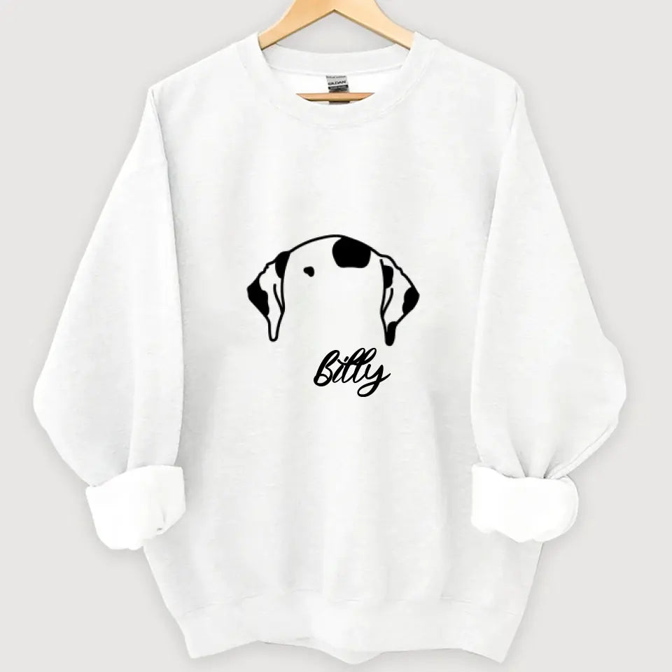 Personalized Dog Ears Line Dog Names Dog Lovers Gift Sweatshirt Printed HN24487