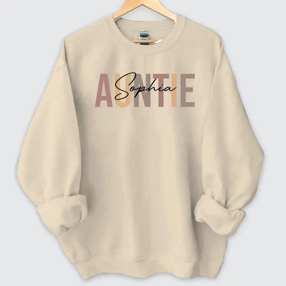 Personalized Auntie Mommy Gift Custom Name Sweatshirt Printed HN24504