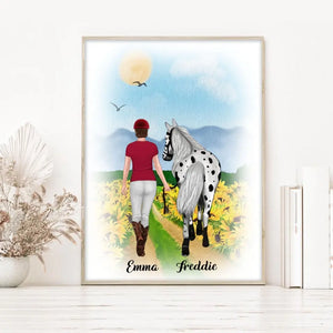 Personalized Horse Girl Sunflower Road
Custom Name Poster Printed LVA24528